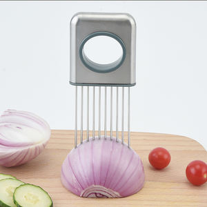 Support de découpe d'oignons en gros avec couvercle, outil d'assistance pour trancheuse alimentaire, fruits, citrons et viandes - Product Image 5