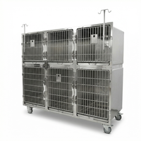 Cage pour chien premium en acier inoxydable dotée d'une construction durable et d'un espace confortable pour les animaux pour des soins améliorés
