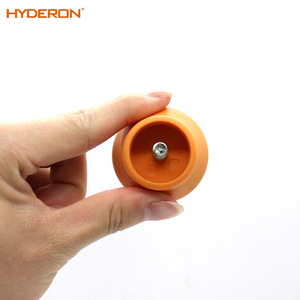 Patas Ajustables de Plástico Hyderon con Vástago Roscado Naranja para Muebles y Equipos, Ruedas Rígidas, Moldeado por Inyección - Product Image 5