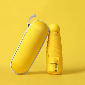 Mini parapluie de poche, parapluie pliant pour la pluie et le soleil Ufp50, protection solaire professionnelle avec mini capsule assortie - Product Image 3