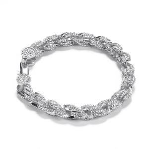 UWIN di Modo 9 millimetri <span class=keywords><strong>In</strong></span> <span class=keywords><strong>Oro</strong></span> <span class=keywords><strong>Rosa</strong></span> <span class=keywords><strong>Bracciale</strong></span> 7 Pollici/8 Pollici di Cristallo Corda Catena Dei Monili Del Braccialetto Unisex Regali All'ingrosso - Product Image 3