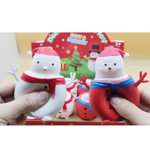 ของเล่นบีบซานต้าหิมะคริสต์มาส แก้วบีบคลายเครียด สำหรับเด็ก - Product Image 1