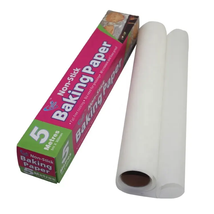 Low Moq Greaseproof 5 10 20m Parchment Baking Bake And Rap Paper Roll