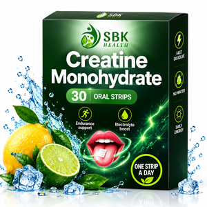 Custom Label <b>Creatine</b> Monohydrate Oral Dissolving Strip with Taurine Provides Energy Enhances Endurance Vitamin B12 Strips - Product Image 1