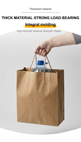 Sacs fourre-tout découpés sur mesure en usine, sacs pour services alimentaires, sacs en papier kraft écologiques et recyclables pour l'emballage des restaurants