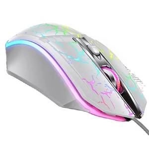 Hızlı kargo kablolu oyun bilgisayar için fare fare 7 renk aydınlatmalı USB mekanik oyun RGB fare