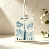 Breloques de sac imprimées UV Moyen-Orient, pendentifs de sac à main en cuir PU, souvenirs de ville des EAU, pendentifs de sac personnalisés imprimés UV
