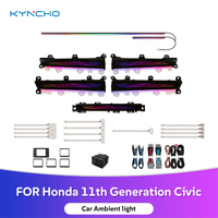KYNCHO pour Honda Civic, éclairage ambiant de voiture, éclairage intérieur automatique, éclairage intérieur Symphony, lampe d'éclairage ambiant automobile