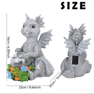 Lampe solaire d'extérieur Dragon DRD06 Décoration <span class=keywords><strong>de</strong></span> jardin extérieur Lampes LED en résine Artisanat - Product Image 2