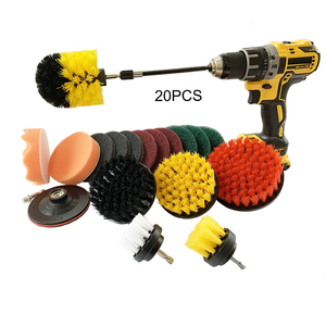 JYM Kit de Herramientas de Limpieza con Cepillos para Taladro, Cepillos Resistentes y Discos de Gancho y Bucle para Detallado de Autos, Baños y Cocinas - Product Image 5