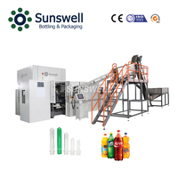 Bloc combiné de remplissage, bouchage et soufflage rotatif électrique automatique haute efficacité avec contrôle PLC, débitmètre de précision, garantie 1 an
