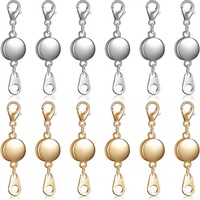 12 Pièces Fermoirs Magnétiques Métalliques Verrouillables pour Bijoux, Attaches d'Extension pour Colliers et Bracelets, Forme Facile à Utiliser, Fermoirs Mousquetons pour Bijoux