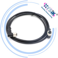 Conector de Sensor Actuador M12 de 5 Pines con Código A, Moldeado con Cable Impermeable de PVC PUR Blindado/No Blindado