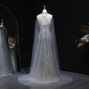 Женское вечернее платье-Русалка с накидкой - Product Image 6