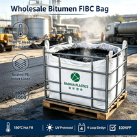Sac FIBC en bitume sur mesure, directement de l'usine, 1000 kg, 1 tonne, sac jumbo pour asphalte 180 ° Sac de protection PE anti-fuite pour remplissage à chaud C Hot Fill