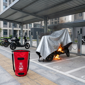 Couverture anti-feu pour voiture Tanan avec logo personnalisé, 3*4m, en fibre de verre haute teneur en silice, enduite de silicone, résistante à la chaleur, certifiée pour véhicules électriques - Product Image 2