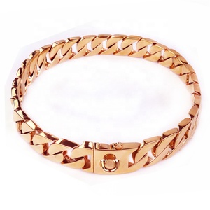<span class=keywords><strong>Collar</strong></span> de perro grande con hebilla para mascotas, cadena de acero inoxidable chapado en oro de 18K y 32mm, diseño personalizado - Product Image 6