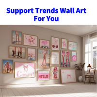 HAOWAI Drop Shipping Toile de Gorille de Bande Dessinée, Peinture Murale, Impression, 3 Pièces, Art Mural Amusant, Personnalisé