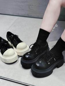 SMFK Puss Boots Scarpe Derby stringate con suola spessa, in vera pelle, con rialzo per persone di statura ridotta, modello basso versatile e solido - Product Image 2