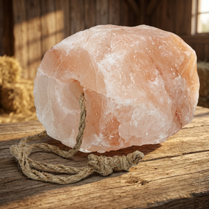 Bloques de Sal Rosa del Himalaya Natural de Primera Calidad en Forma de Cubo para Lamer, con Cuerda para Colgar, para Alimentación de Caballos y Perros, Certificado ISO - Product Image 1