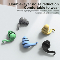 Bouchons d'oreilles lavables EP022, réduction du bruit, en silicone confortable, bloquant le son, pour dormir, travailler, étudier, ronfler, nager