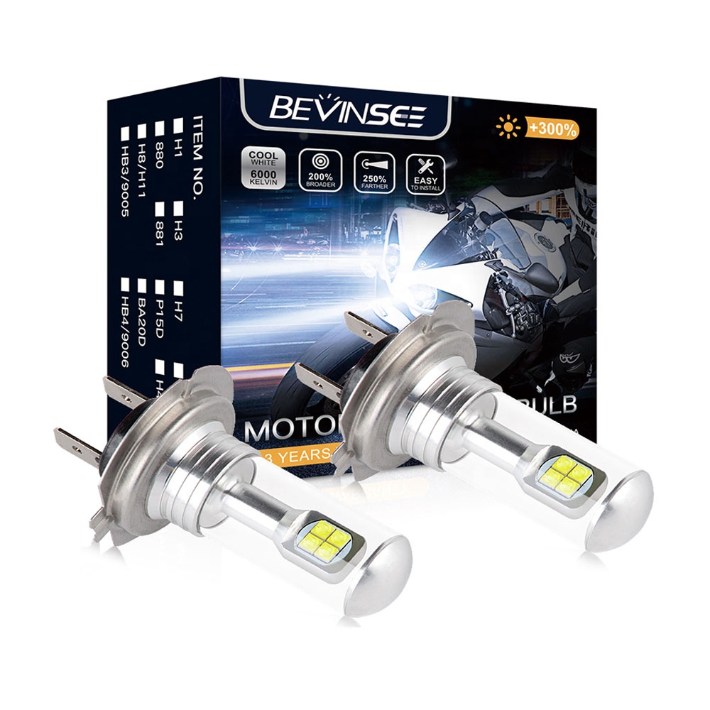 Светодиодные фары Bevinsee 2x H7 80 Вт 6500K Bubls для Kawasaki KLR650 2008-2016 Z750 2009-2011