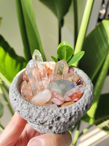 Productos de Sanación Espiritual a Precio de Fábrica, Cristal Natural, Material Mixto en Virutas, <span class=keywords><strong>Planta</strong></span> en Maceta para Regalo o Recuerdo - Product Image 3