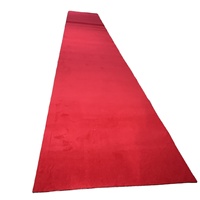 Tapis de couloir commercial antidérapant rouge, ignifuge et confortable, adapté aux hôtels, mariages et salles d'exposition, utilisable à long terme