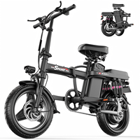 Vélo Électrique Urbain Pliable 14 Pouces en Stock aux États-Unis, Moteur Arrière 500W 48V, Batterie Lithium, IPX7, Idéal pour Usage Quotidien