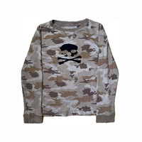 Camiseta de Hombre con Estampado Digital 3D de Calavera Punk, Estilo Vintage, Camuflaje, Cuello Redondo, Personalizada, de Alta Calidad