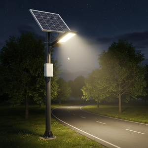 AurLux 50W LED Solar Flood Light High Quality Outdoor Aluminum IP65 Rated Road Warm White CRI80 3-Year Warranty 90 Beam Angle - Product Image 3
