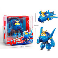 Jouets Super Wings, robot transformable en avion, figurine d'action pour enfants de 3 à 5 ans, fournitures pour fêtes d'anniversaire pour garçons et filles