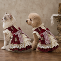 Combinaison Teddy Lolita pour chien et chat, en polyester, style princesse, avec dentelle, toutes saisons, adorable