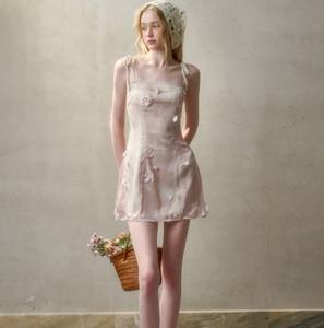 Falda Larga o Corta Romántica Estilo Vintage con Estampado de Flores de Cerezo Rosa, Personalizable, de Poliéster, Cintura Alta, Dos Usos - Product Image 3