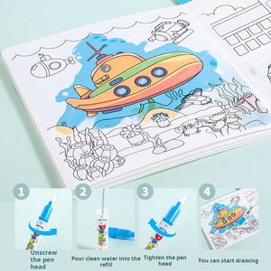 Libro de Pegatinas y Colorear con Agua para Niños con Impresión Personalizada, Reutilizable para Pintar, Juguete Educativo Infantil - Product Image 2