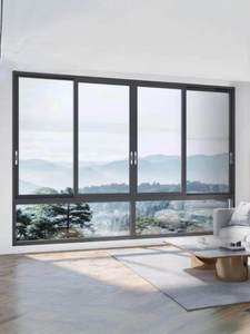 Finestra Scorrevole in Alluminio a 6 Binari <span class=keywords><strong>Serie</strong></span> Ultra Sottile, Design Postmoderno, Isolamento Acustico, Vetro Cavo, Direttamente dalla Fabbrica - Product Image 2