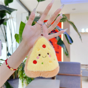 Mini sang trọng mô phỏng thực phẩm hình trái cây bơ Apple Pizza Keychains Dễ thương plushie peluches thực phẩm thực tế sang trọng Keychain quyến rũ - Product Image 6