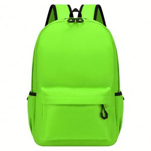 High Quality Nylon <b>Backpack</b> Waterproof <b>Canvas</b> Lined Simple Solid Color for Student Leisure Outdoor Sports Travel Zipper Closure - Product Image 6