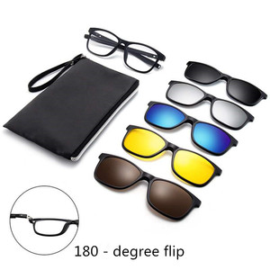 5 in 1 <span class=keywords><strong>occhiali</strong></span> <span class=keywords><strong>Clip</strong></span> magnetica su <span class=keywords><strong>occhiali</strong></span> da sole di Design 2023 più nuovi <span class=keywords><strong>occhiali</strong></span> da sole da uomo TR90 di lusso con Logo personalizzato da donna 2024 - Product Image 2