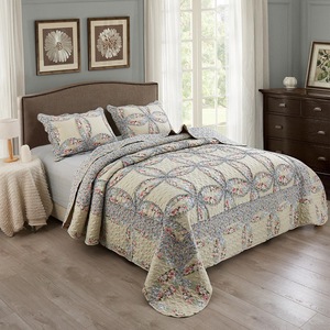 Bán Buôn Thời Trang Siêu mịn Sợi Chắp Vá Đồng Bằng Nhuộm Mền Mùa Hè Chăn Bộ Đồ Giường Đặt 3 Pcs Polyester Bộ Đồ Giường Đặt - Product Image 4