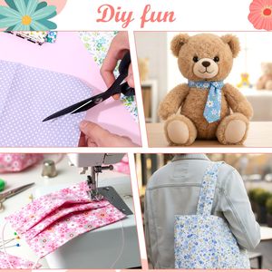 Pre Cut Cotton Fabric Squares Floral <b>Patchwork</b> Fabric Bundles For DIY Crafts Sewing And Beginners Handmade Projects - Product Image 2