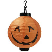 Décoration d'Halloween, maison hantée, accessoires de décoration d'ambiance de bar, lanternes en papier LED en forme de citrouille portables