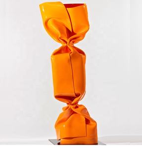 Escultura de Piruleta de fibra de vidrio para decoración de ventanas, estatua de dulces de fibra de vidrio para exteriores - Product Image 3