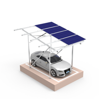 UISOLAR Auvent solaire en aluminium pour une seule voiture, avec angle d'inclinaison, pour stationnement résidentiel