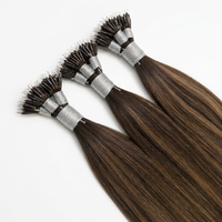 Extensions de cheveux indiens vierges Rawhair 100% pour femmes, couleur naturelle, pointe en U, personnalisées, nano-rings, micro-liens, pour salon