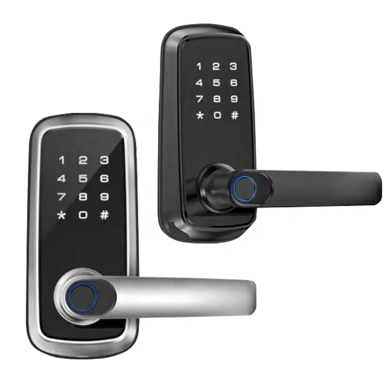 ULW Vente en gros Nouveau produit Prix promotionnel Tuya WiFi Home Biometric Bingerprint / Password / Key / Electronic Smart Door Lock