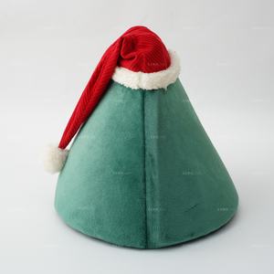 2 in 1 kedi yatak mağara noel ağacı yuva evi kedi Xmas yavru Hut Hideout sevimli Pet mağara yatakları için küçük köpek veya tavşan - Product Image 3