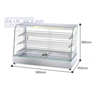 Réchaud de comptoir commercial 120x45cm avec lampe chauffante et protection anti-éclaboussures, station de maintien au chaud en acier inoxydable pour restaurant
