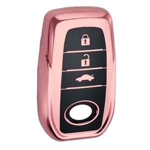 Huanyue Car Key Cover Tpu Black Blue For Toyota Corolla Camry RAV4 Crown Highlander - Product Image 2