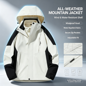 Giacca Softshell Impermeabile 3 in 1 con Logo Personalizzato, Cappuccio Staccabile Foderato in Pile, per Uomo e Donna, Produzione OEM - Product Image 3